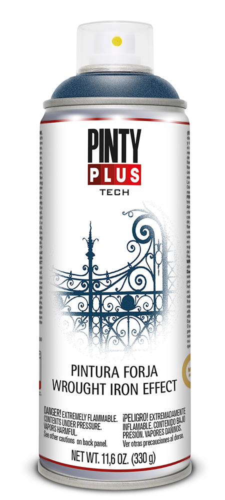 Spray vopsea fier forjat PINTYPLUS Tech, albastru, 400 ml