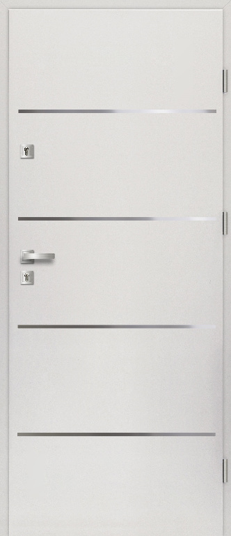 Usa exterior FORTIA Cecina, fara geam, stanga, metal, 88 x 205 cm, alb