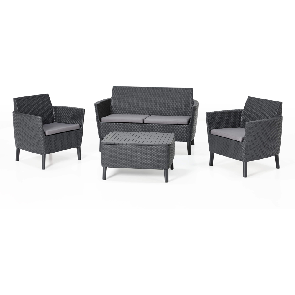 Set mobilier gradina Keter, 4 piese, perne, antracit