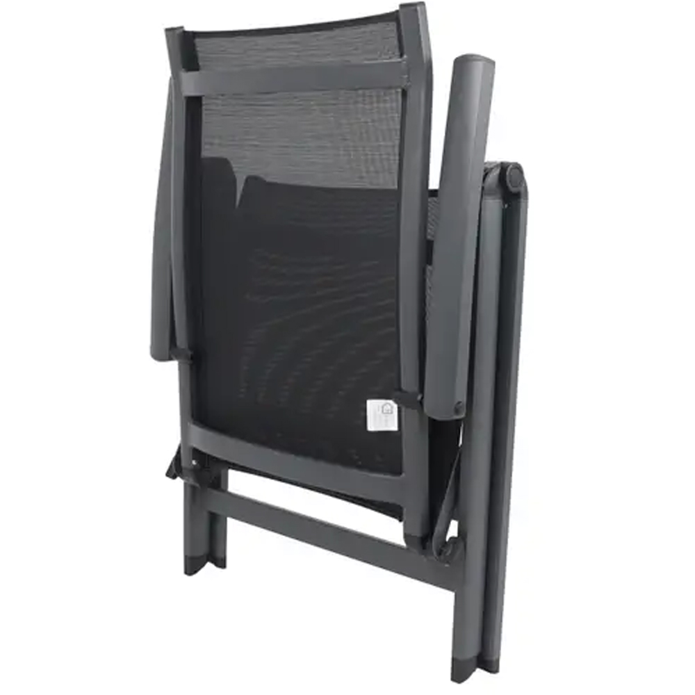 Scaun de gradina GOODHOME Batz 101256077, 72 x 63 x 106.5 cm, negru