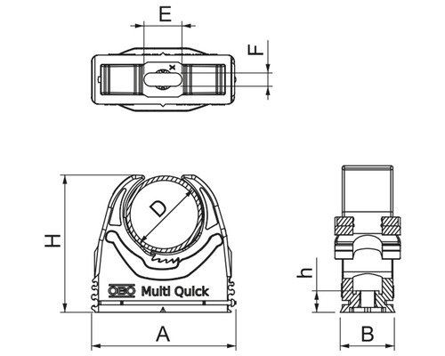Set clema M Quick OBO, diametru 18-22 mm, 10 buc