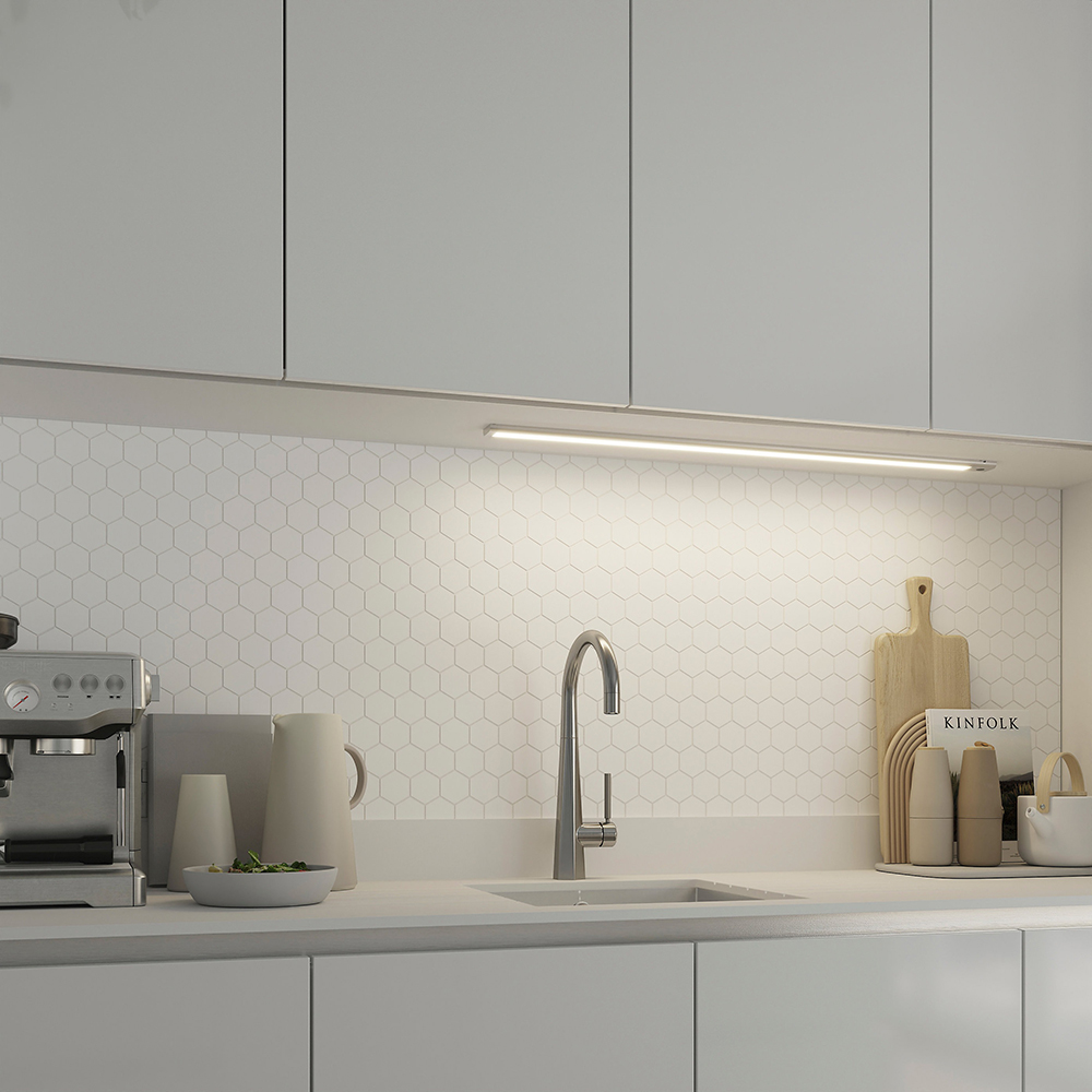 Lampa LED mobilier cu senzor de miscare GOODHOME Menezes, 15W, 900lm, IP20, 4000K, gri