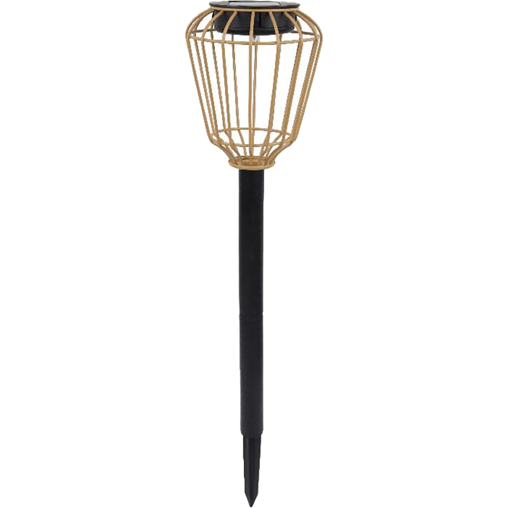 Lampa solara LED, 0.05 W, metal, maro