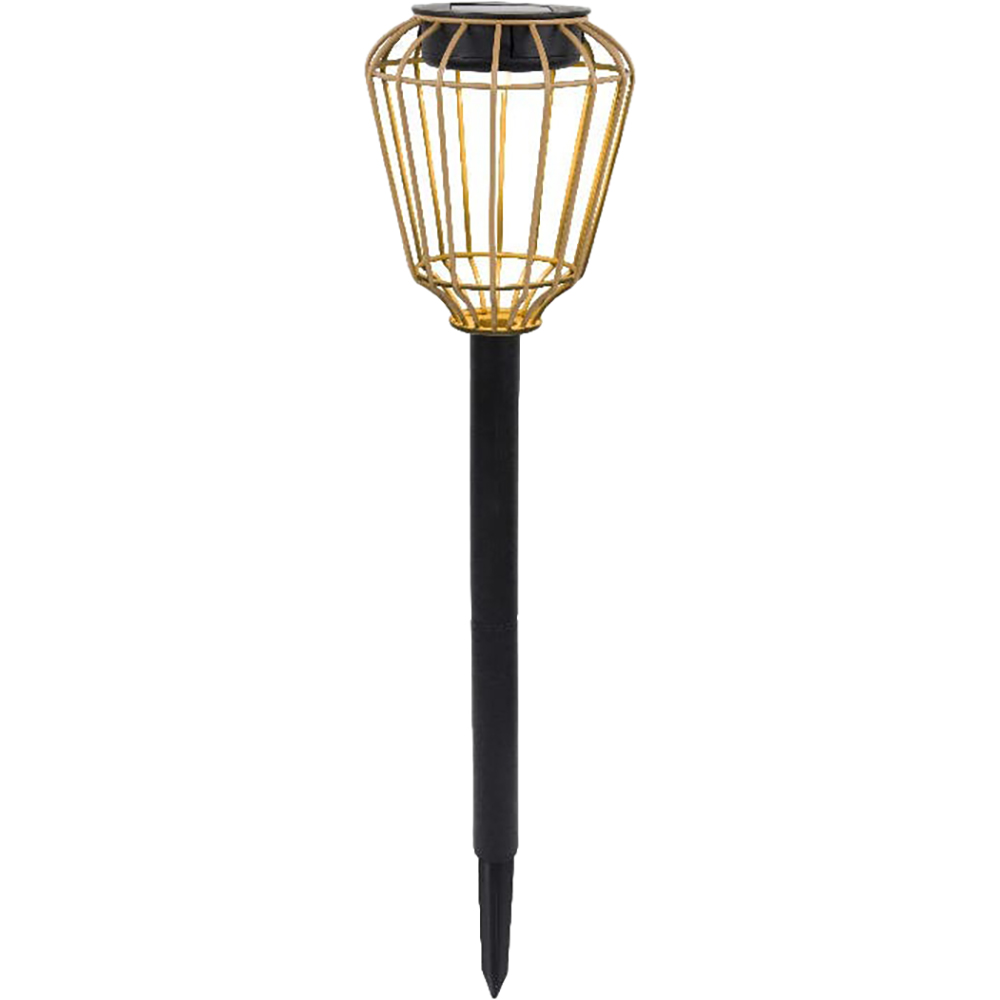 Lampa solara LED, 0.05 W, metal, maro