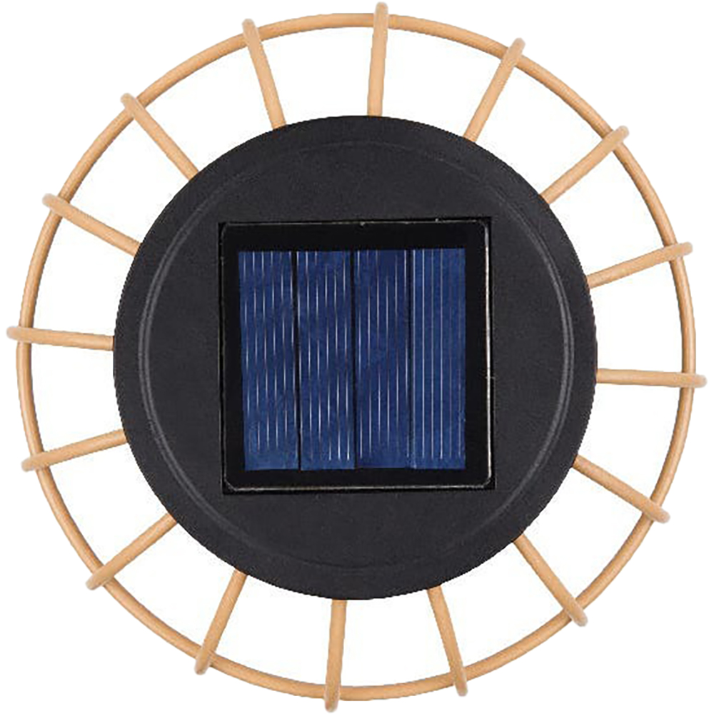 Lampa solara LED, 0.05 W, metal, maro