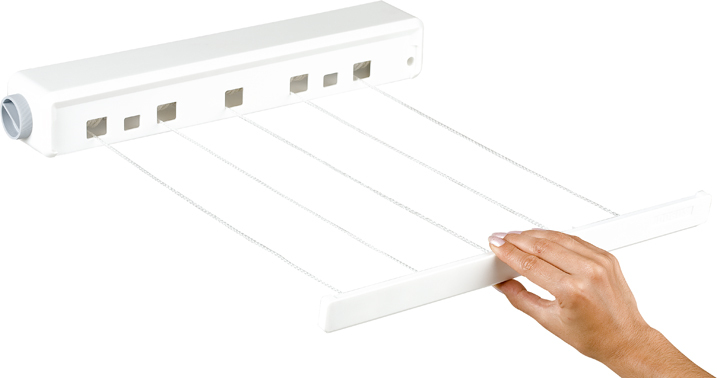 Uscator rufe PLASTINA 81004, cu sir, alb