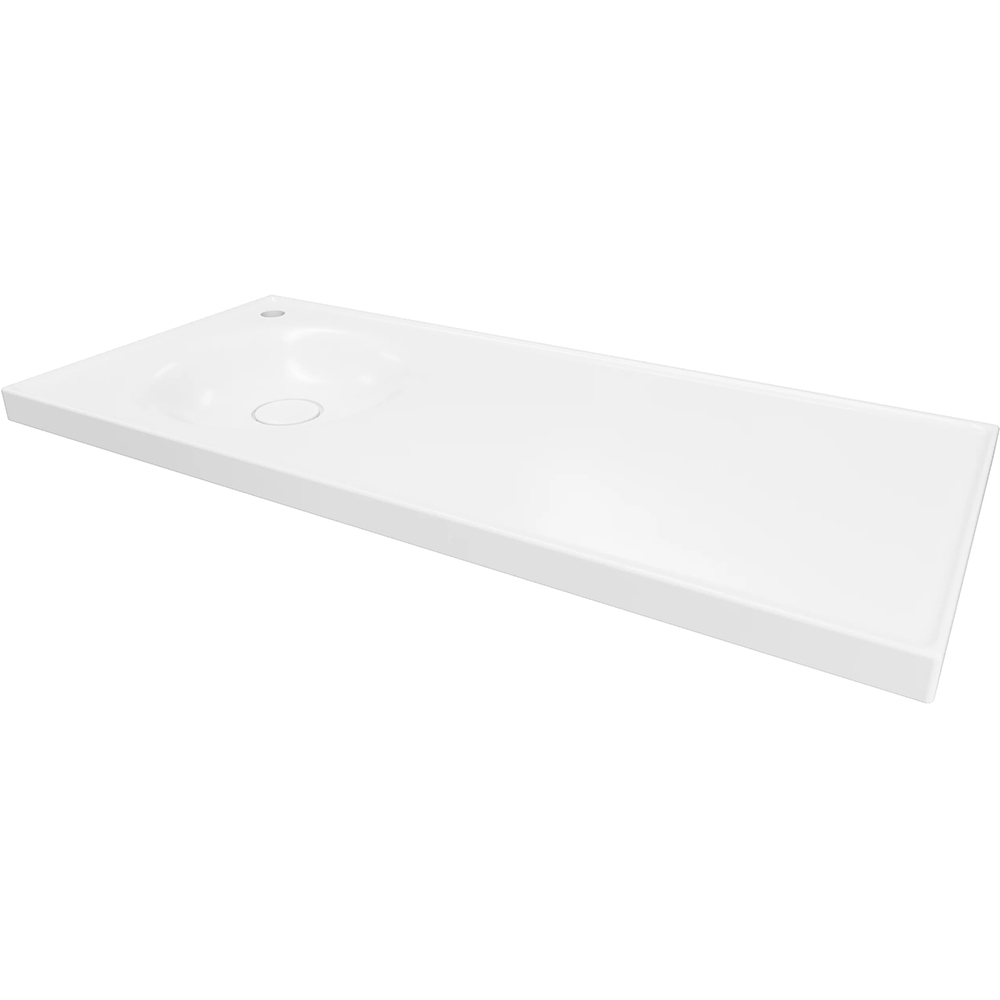 Lavoar baie GOODHOME Kentia, ceramica, 100.6 x 45.2, alb mat