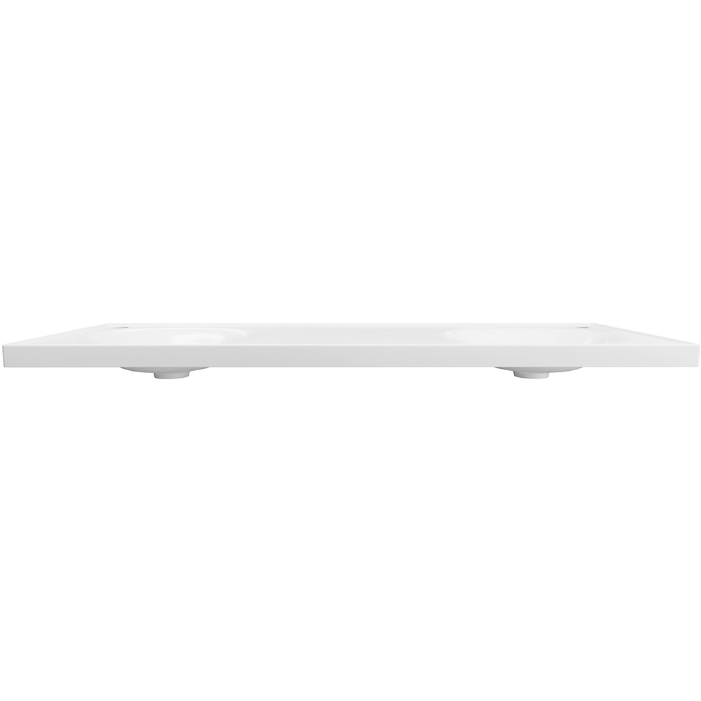 Lavoar dublu GOODHOME Kentia, 120.6 x 45.2 x 9.3 cm, ceramica, alb mat
