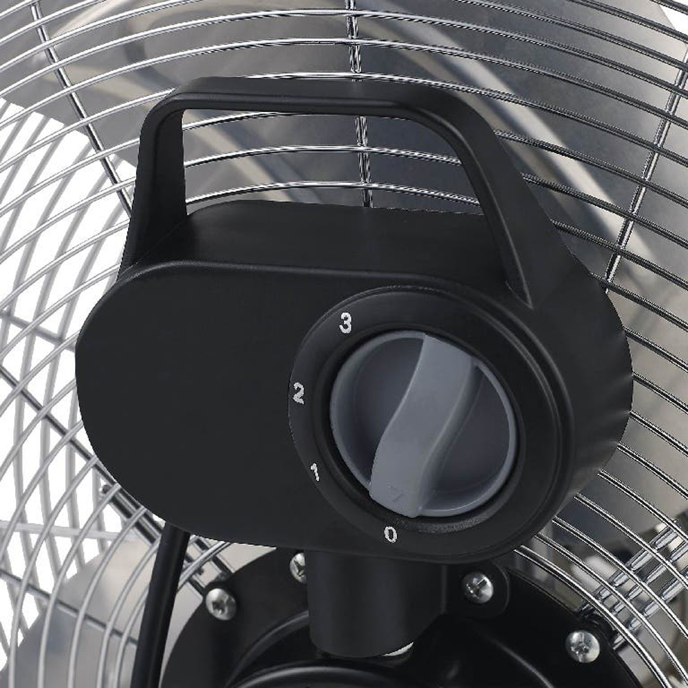 Ventilator de podea, 3 trepte de viteza, D 45 cm, 110W, argintiu