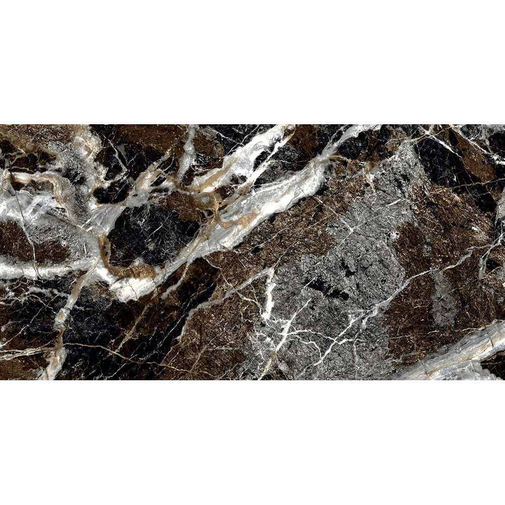 Gresie interior/exterior Unqiue, marmura negru lucios, 60 x 120 cm, 9 mm, 1.44 m2/cutie