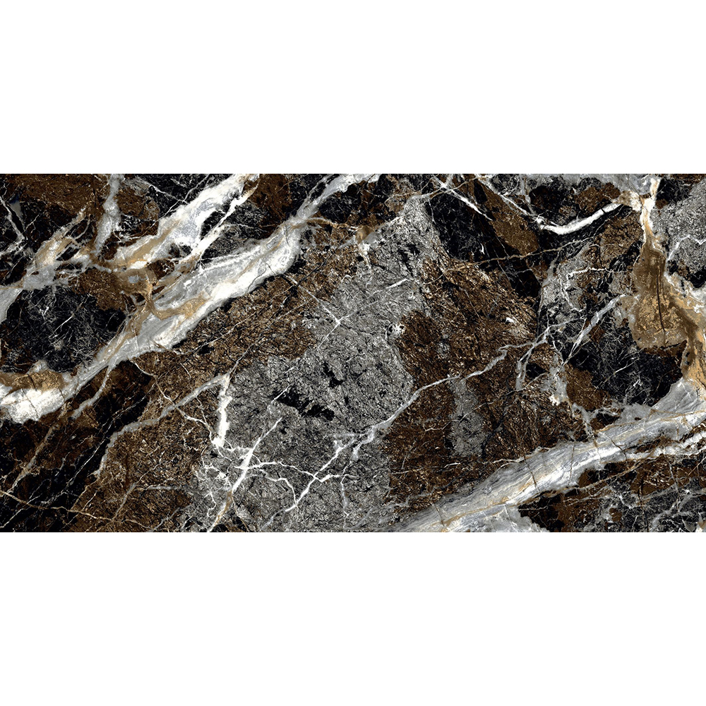 Gresie interior/exterior Unqiue, marmura negru lucios, 60 x 120 cm, 9 mm, 1.44 m2/cutie