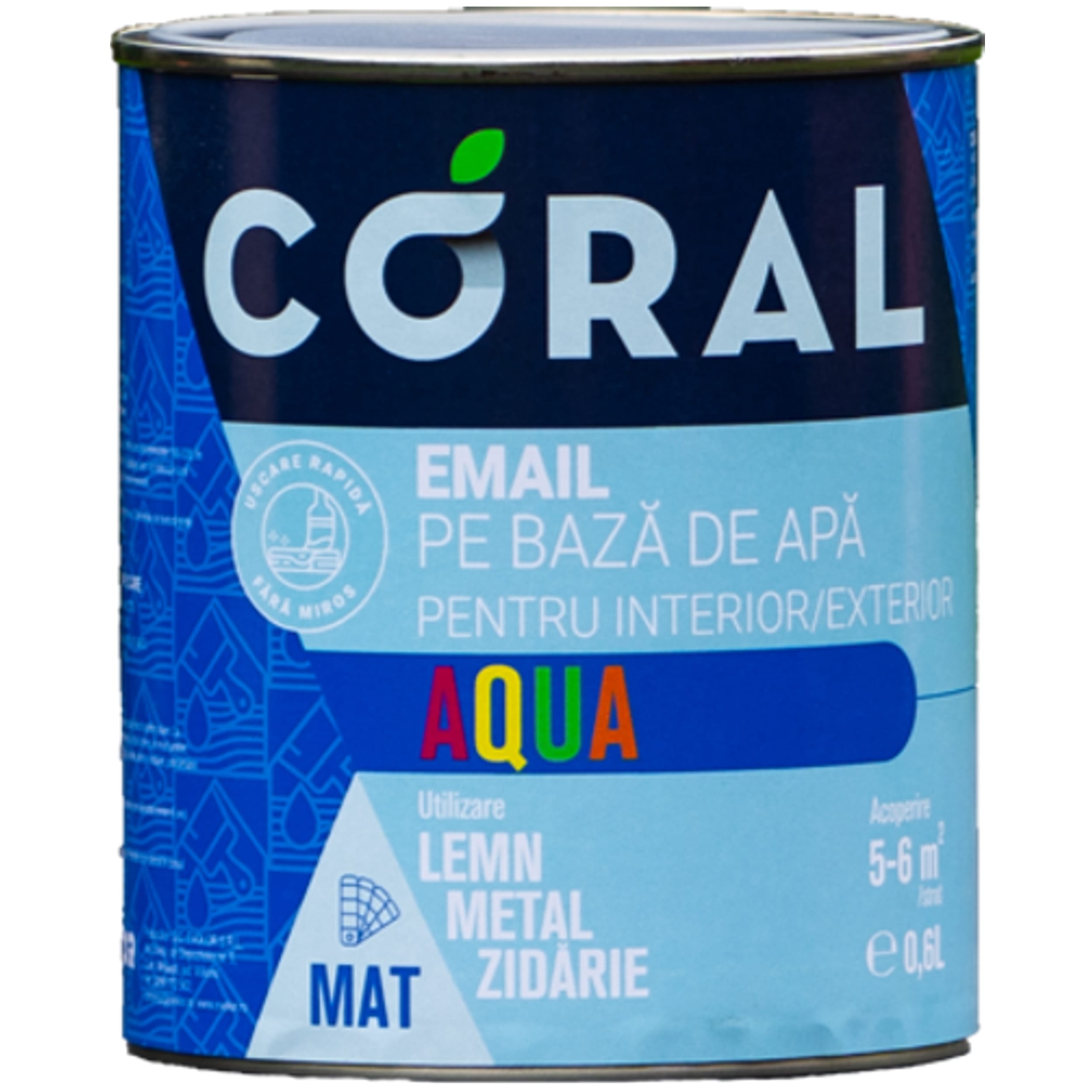 Email pe baza de apa CORAL Aqua, Maro Foxy, 0.6L