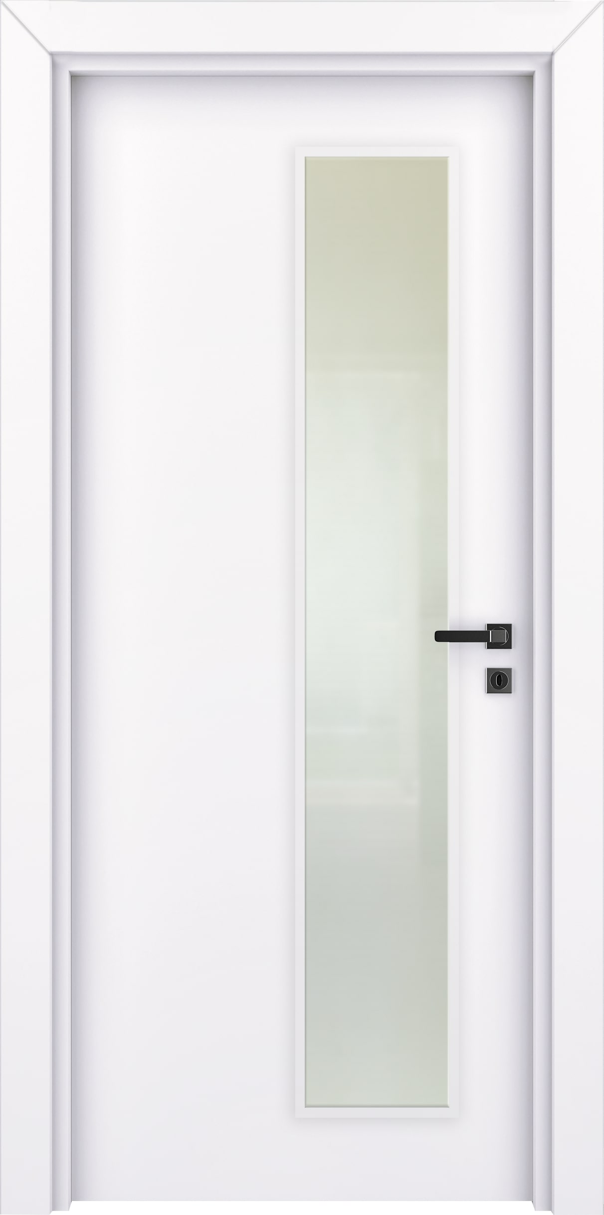 Usa interior VARIO Yildiz, cu geam, stanga, MDF, 76.6 x 202.3 cm, alb