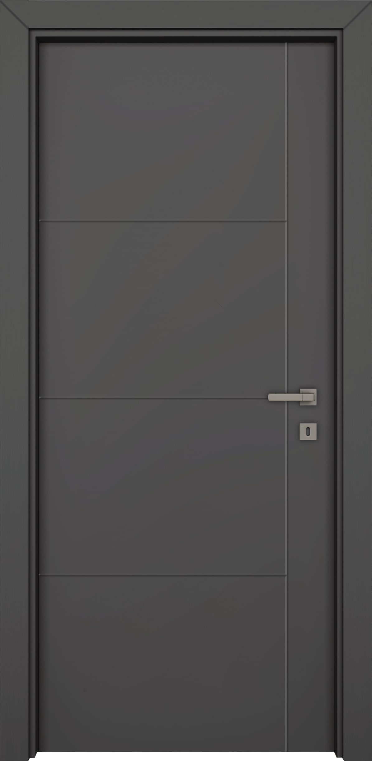 Usa interior VARIO Yildiz, fara geam, stanga, MDF, 66.6 x 202.3 cm, antracit