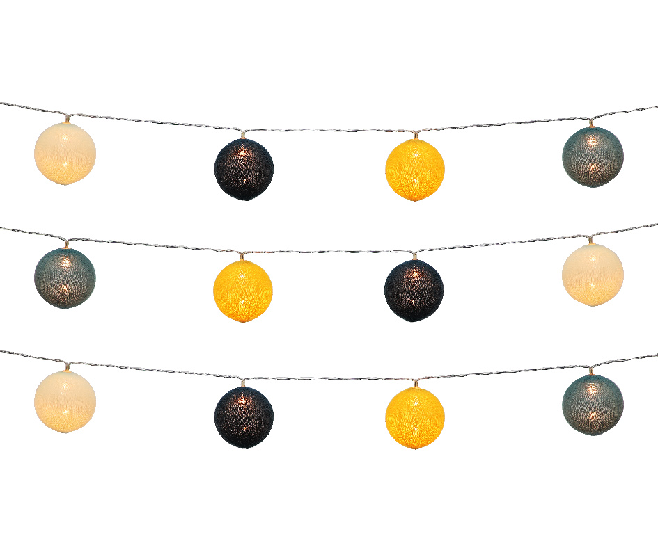 Ghirlanda LED Magliano, 20 becuri, IP44, multicolor