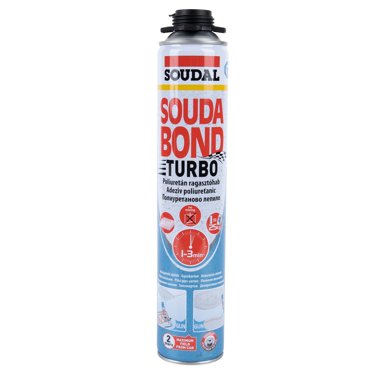 Adeziv poliuretanic SOUDAL SoudaBond Turbo, 750 ml