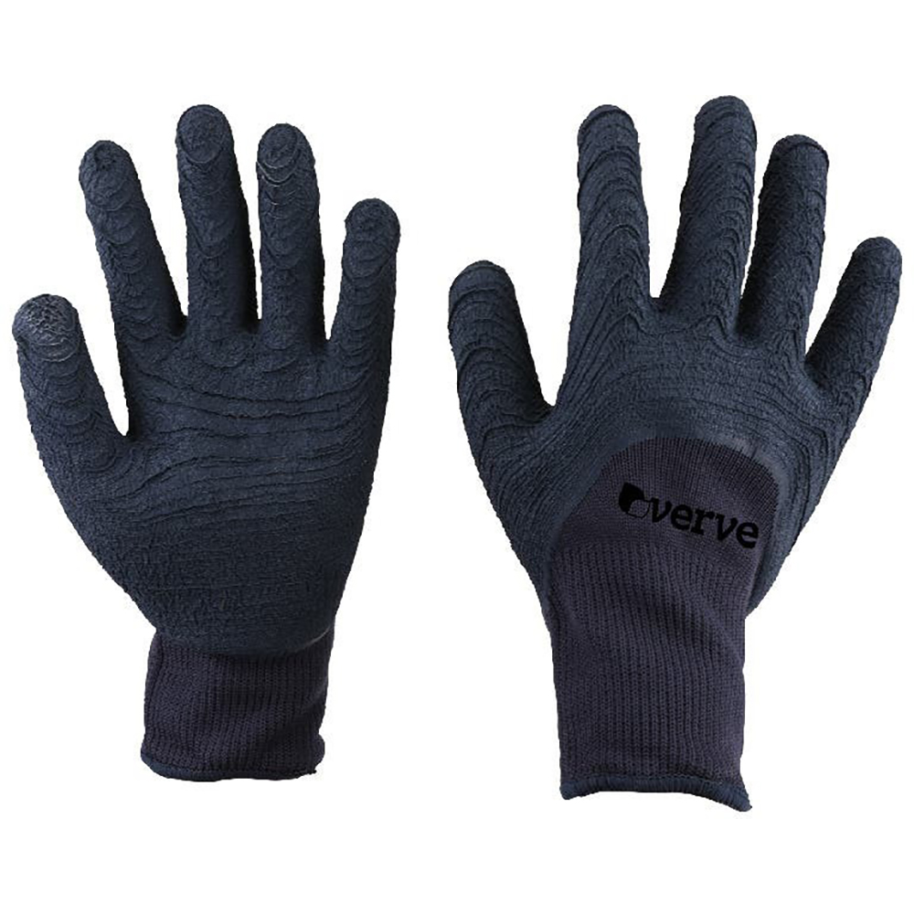 Manusi pentru protectie VERVE, marimea L, latex, albastru