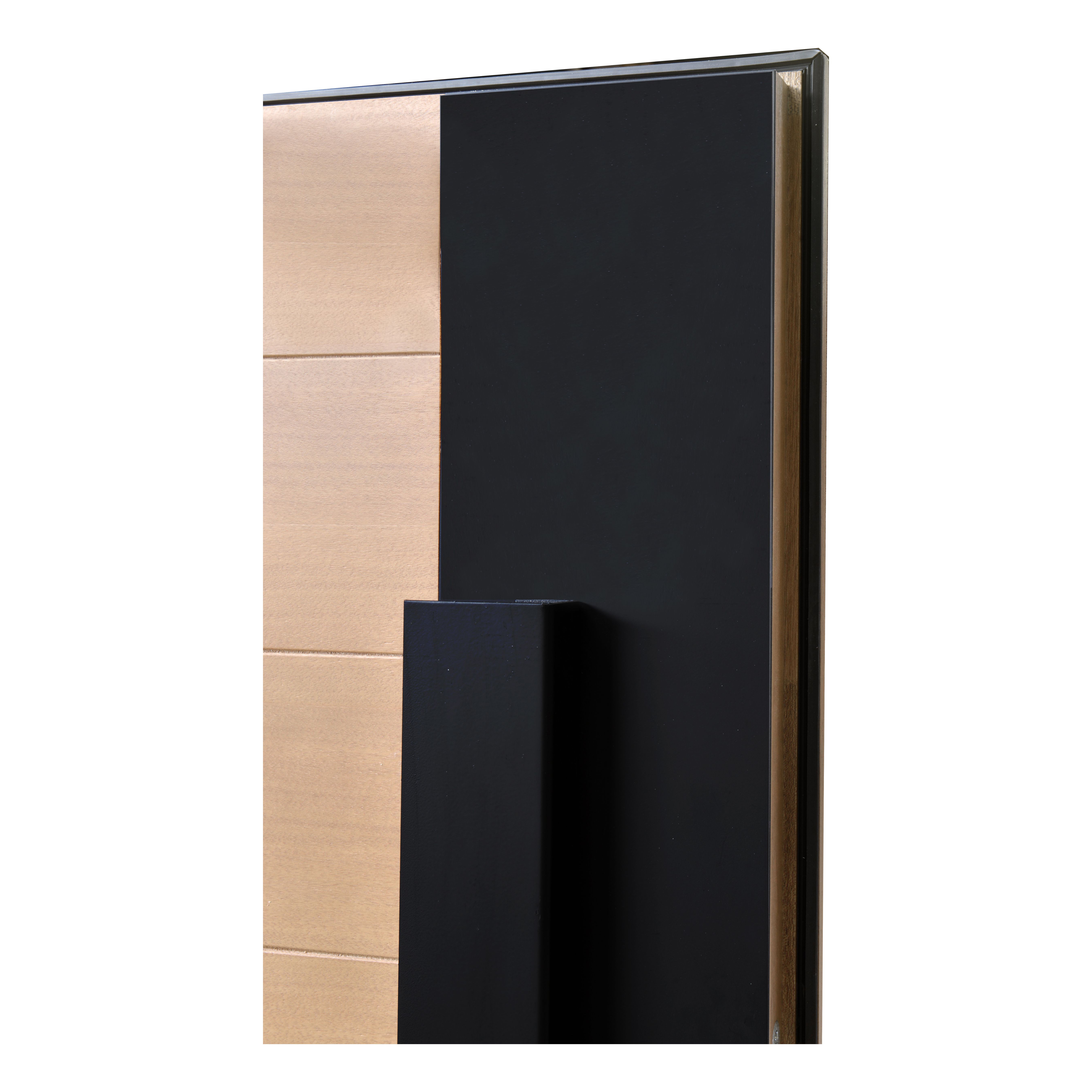 Usa exterior FORTIA Sassel, fara geam, dreapta, lemn, 88 x 205 cm, stejar