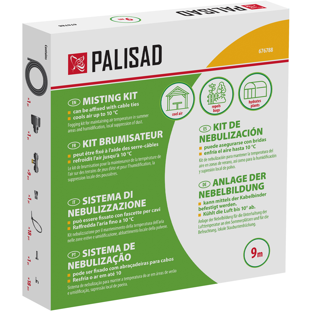 Kit racire pentru terasa PALISAD, 9m, 9 duze