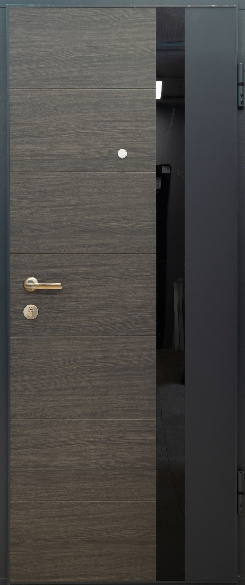 Usa de intrare pentru apartament BELLA CASA Chicago 114, fara geam, stanga, metal, 86 x 202 cm, antracit