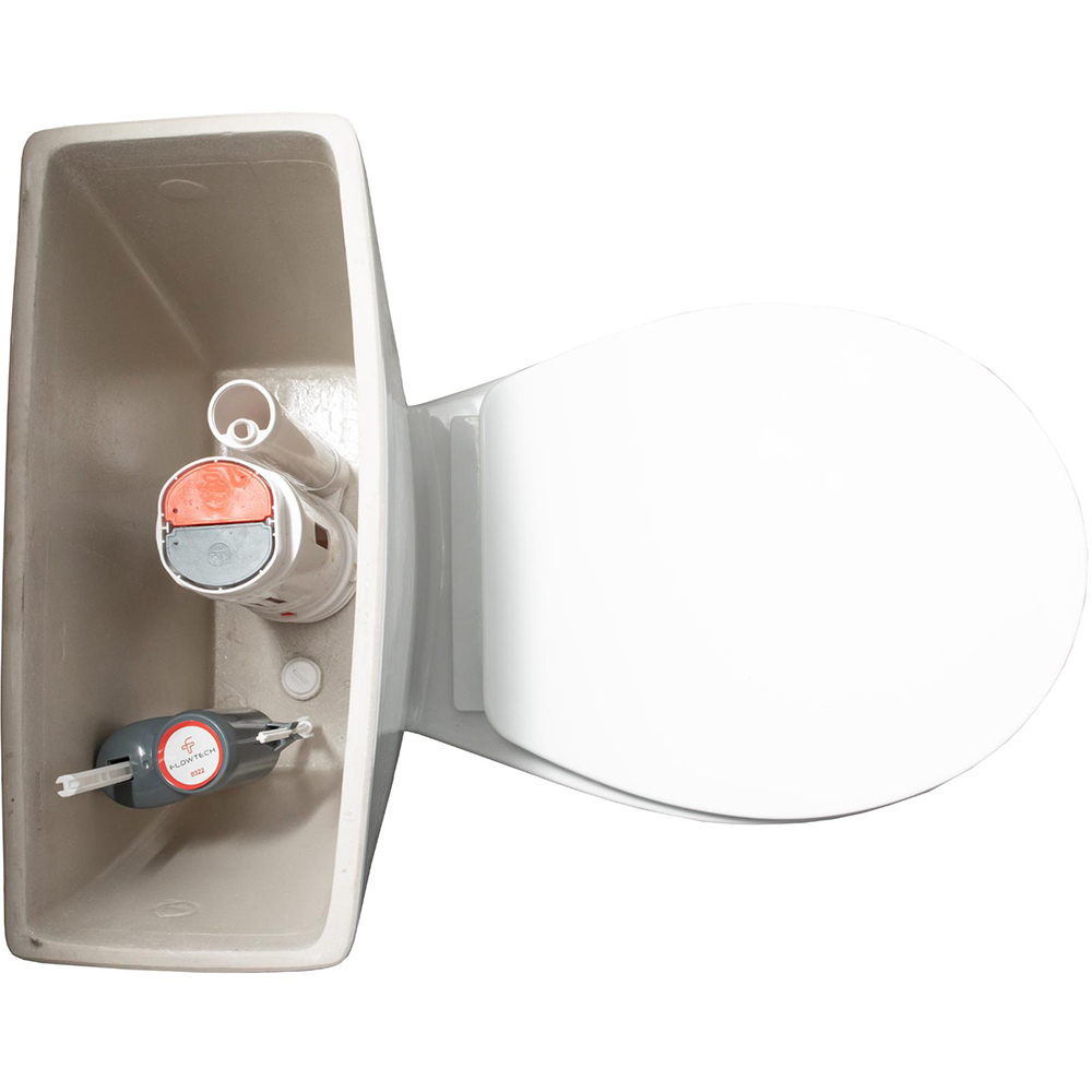 Set vas WC TAVA3060A, ceramica, evacuare orizontala, rezervor 3-6 l, capac SoftClose, alb