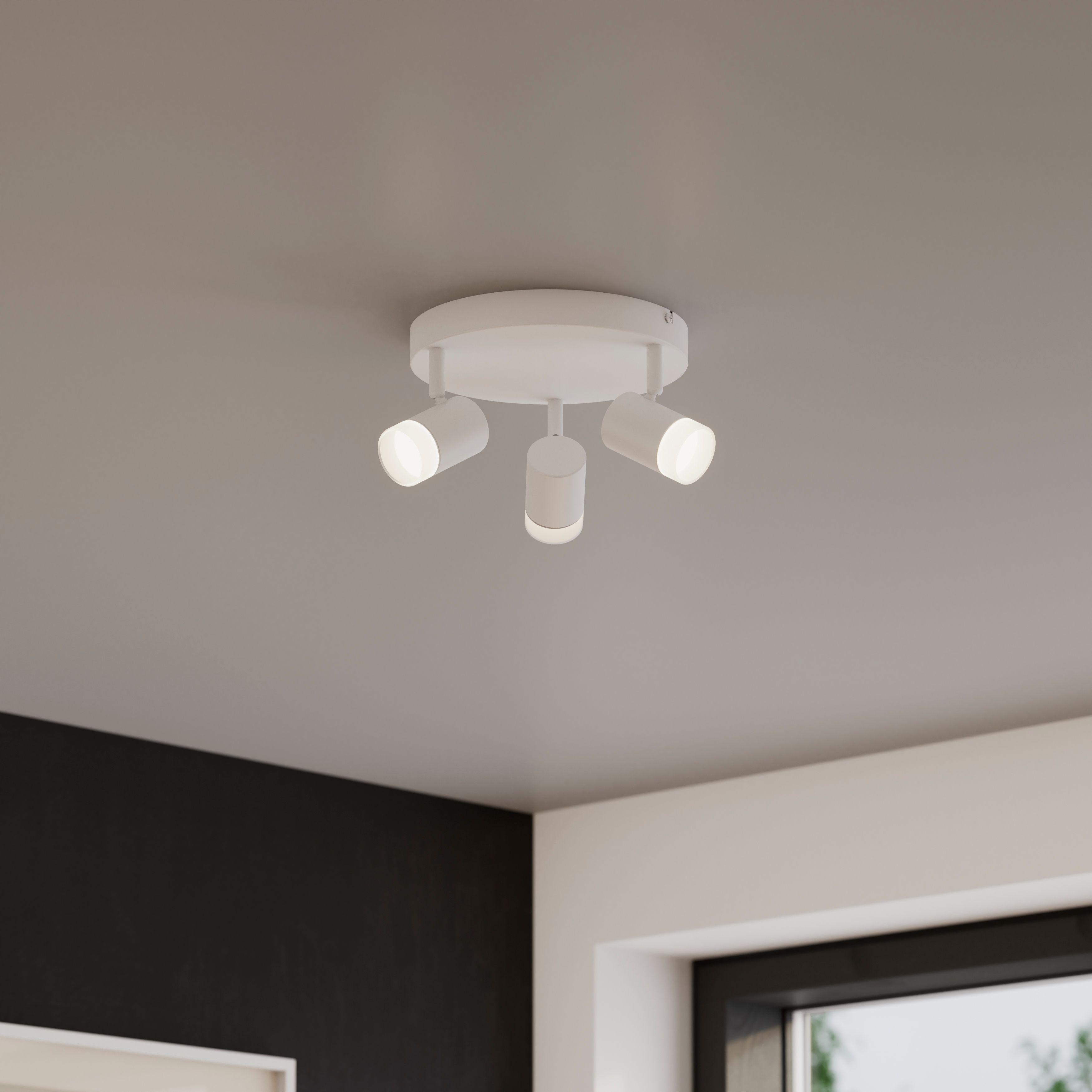 Spot LED GOODHOME Maupin, 3 x 3.5W, 350lm, 3000K, alb