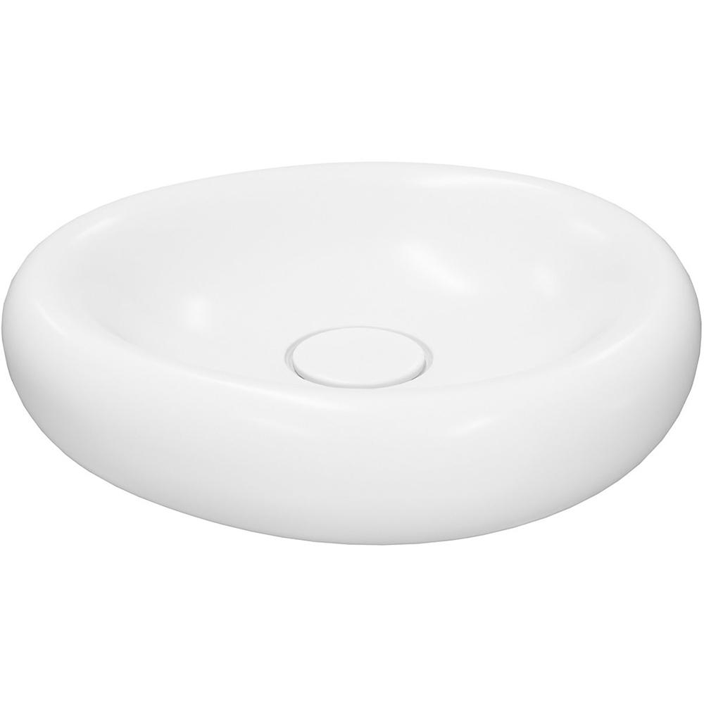 Lavoar pe blat GOODHOME Kentia, ceramica, 40.9 x 39.6 x 8.9 cm, alb mat