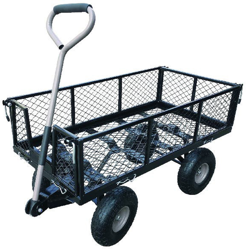 Carucior de gradina, sarcina 150 kg, negru