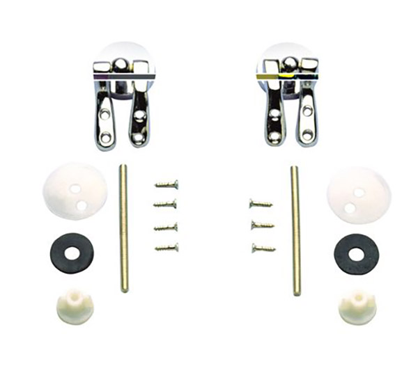 Set fixare capac WC din lemn, alama