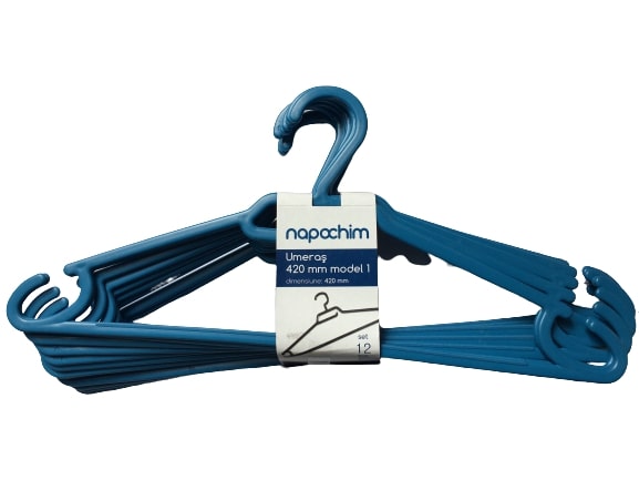Set umerase Napochim N1, 12 buc, plastic, rosu