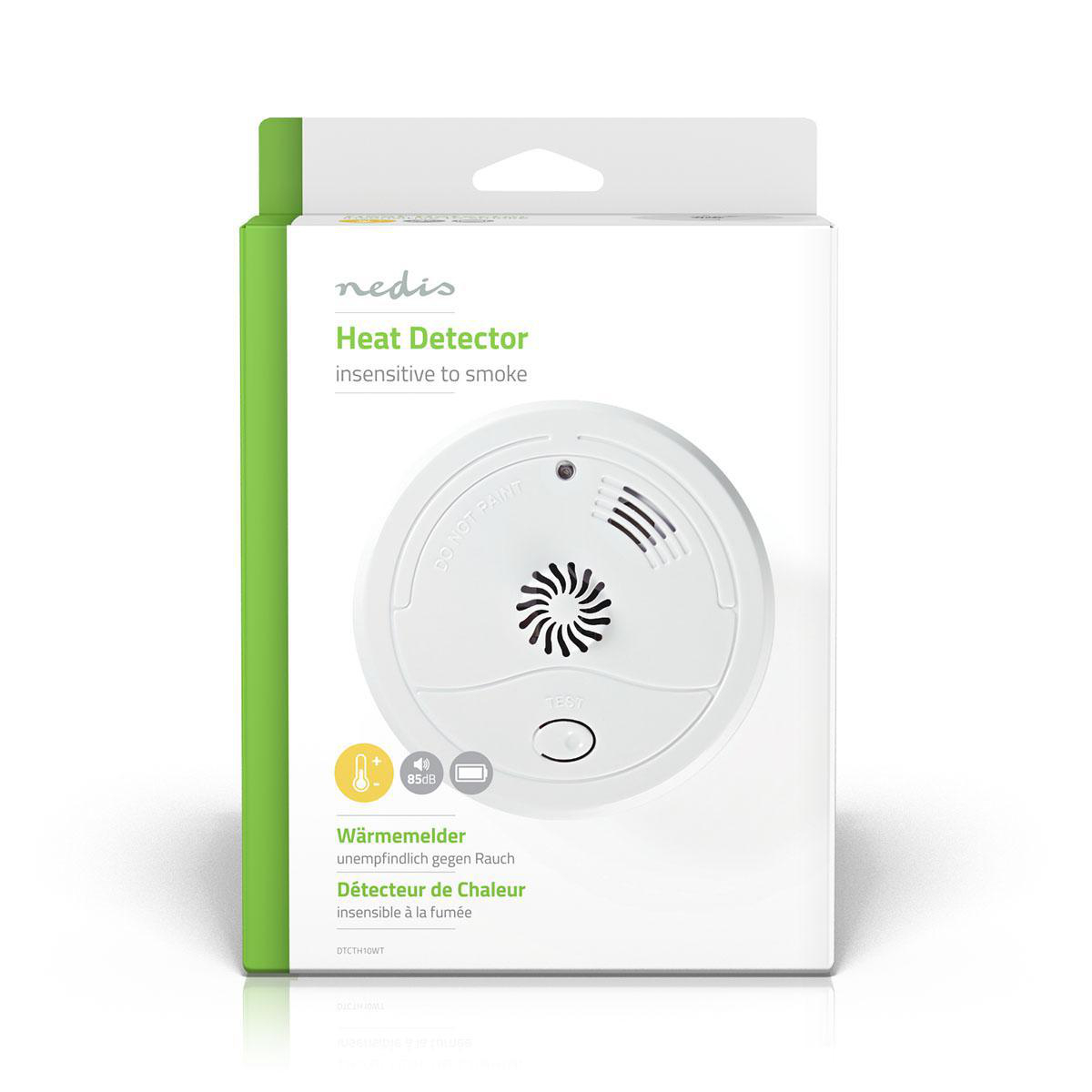 Detector de caldura Nedis DTCTH10WT, alerta baterie descarcata