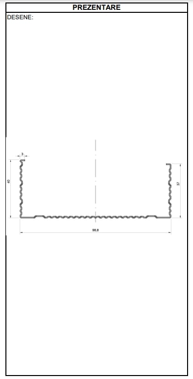 Profil CW 100 0.5 mm 3 m