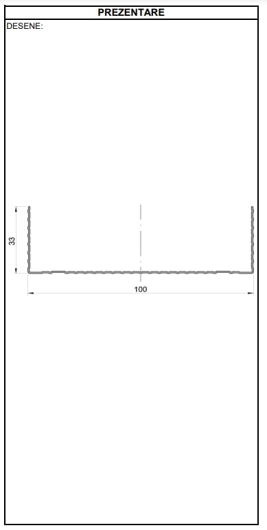 Profil UW 100 0.5 mm 3 m
