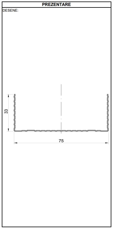 Profil UW 75 0.5 mm 3 m