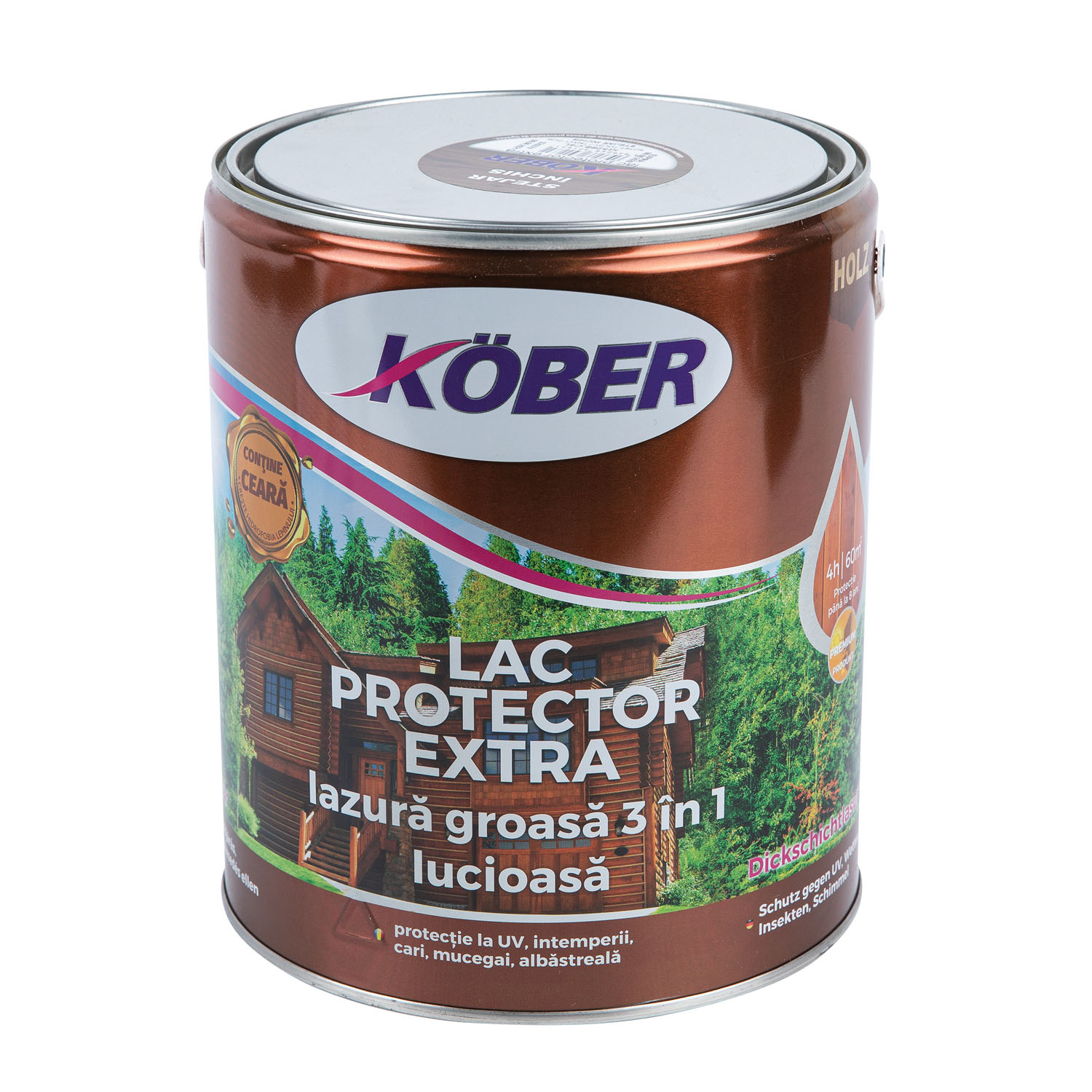 Lac protector extra, stejar inchis, 4 l Kober