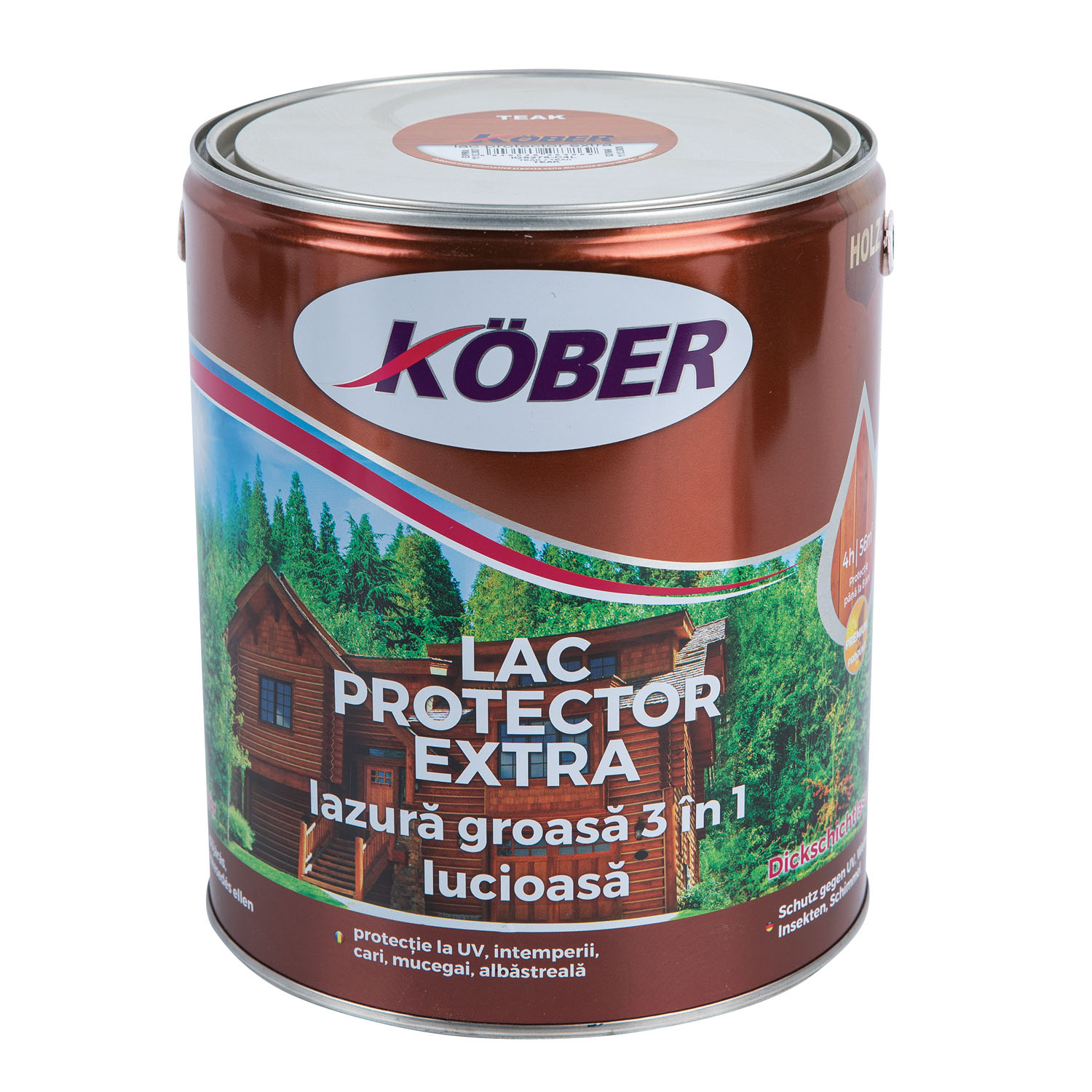 Lac protector extra, teak, 4 l Kober