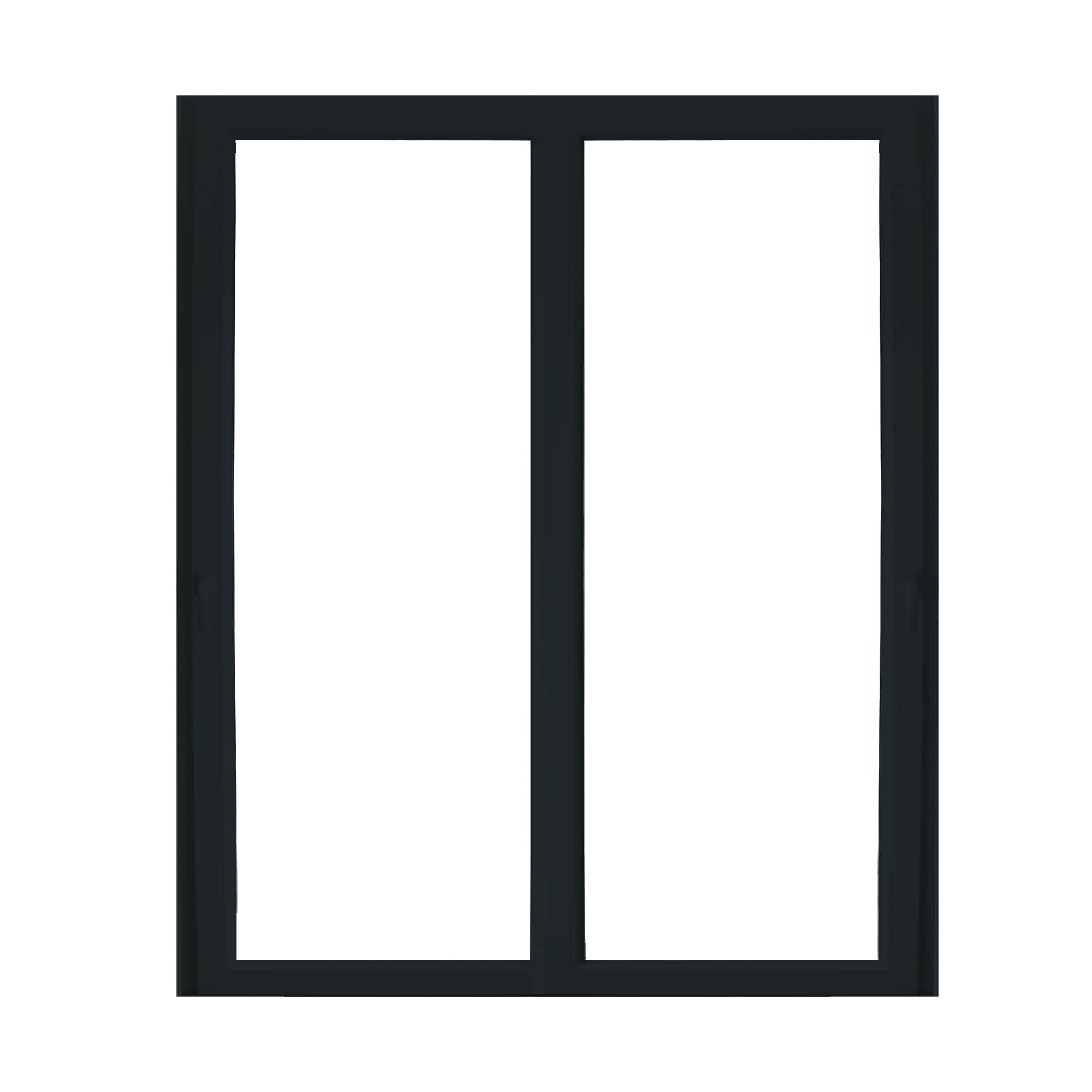 Usa exterior APLAST, cu geam, glisare, PVC, 180 x 200 cm, gri antracit