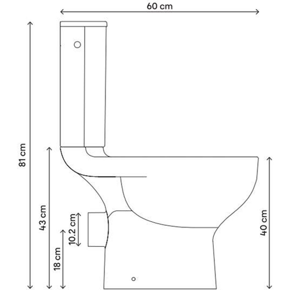 Set vas WC si rezervor GOODHOME Cavally, montare pe pardoseala, portelan, 3/6 l, alb