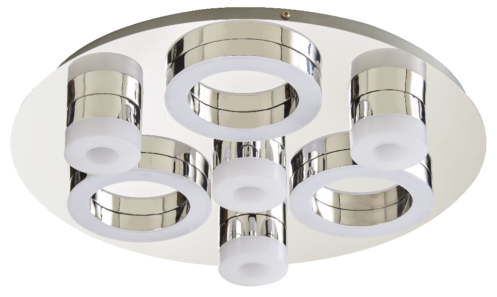 Plafoniera LED GOODHOME Circus, 18.3W, 2100lm, 4000K, crom