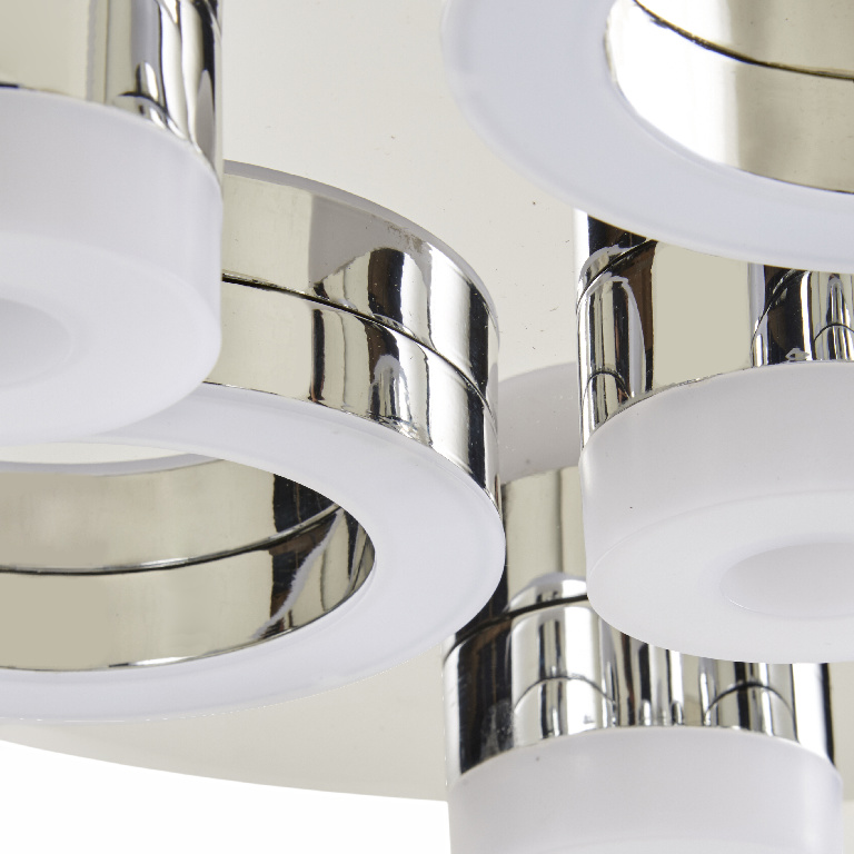 Plafoniera LED GOODHOME Circus, 18.3W, 2100lm, 4000K, crom