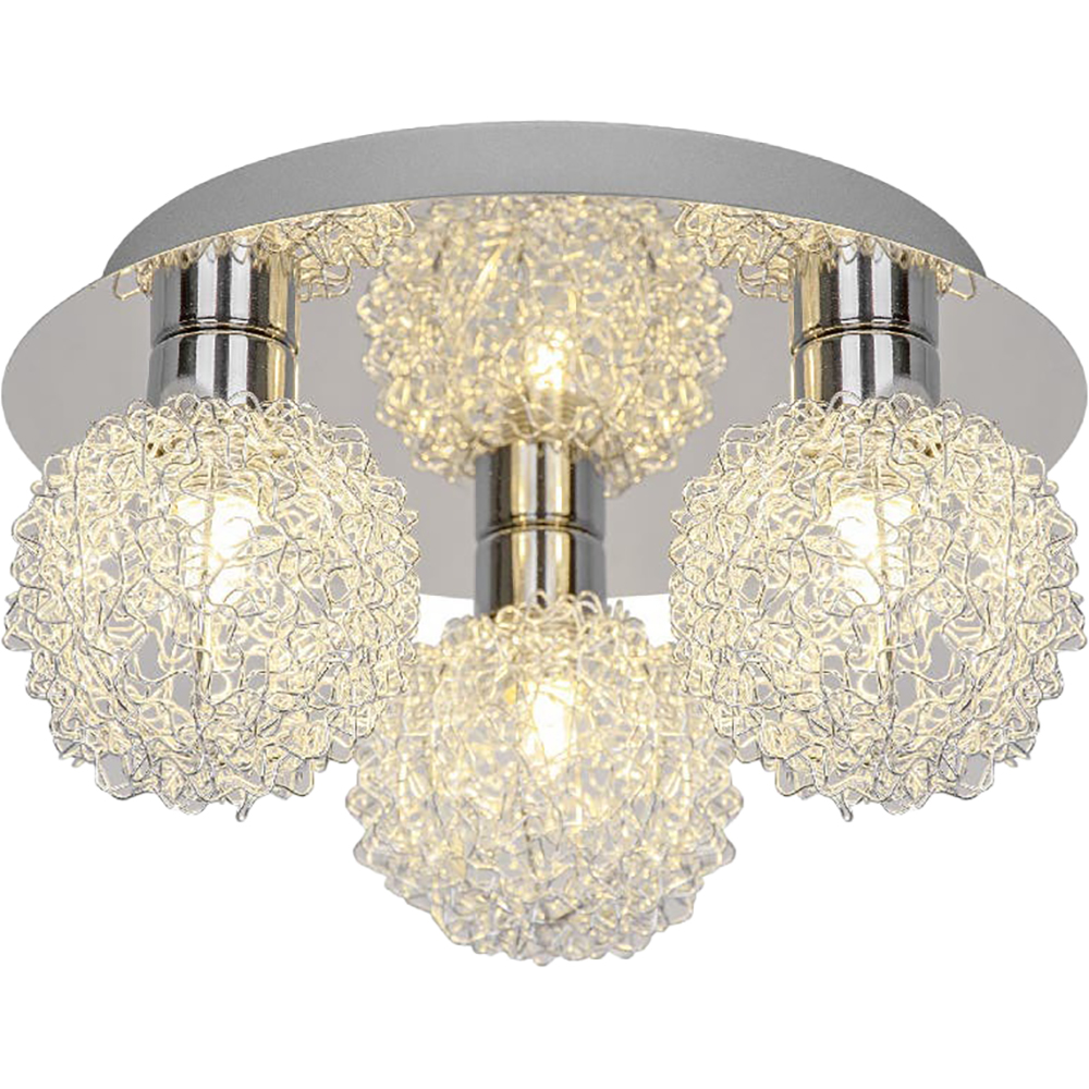 Lampa GOODHOME Phaidros, 3 x G9, 25W, metal, crom