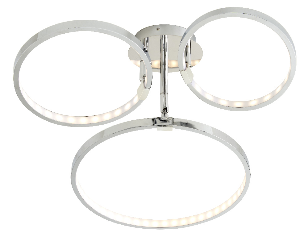Plafoniera LED GOODHOME 61041, 19.3W, 2100lm, 3000K, crom