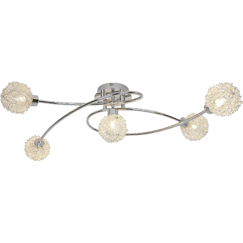 Spot 5 becuri GOODHOME Phaidros, 25W, G9, argintiu