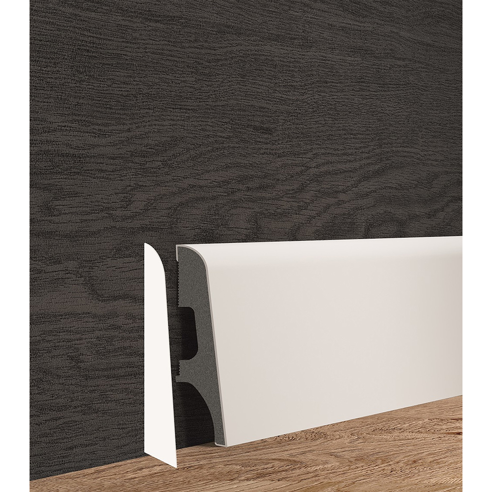 Set terminatii parchet VOX Espumo, PVC, 6.5 x 0.1 cm, 2 bucati, alb