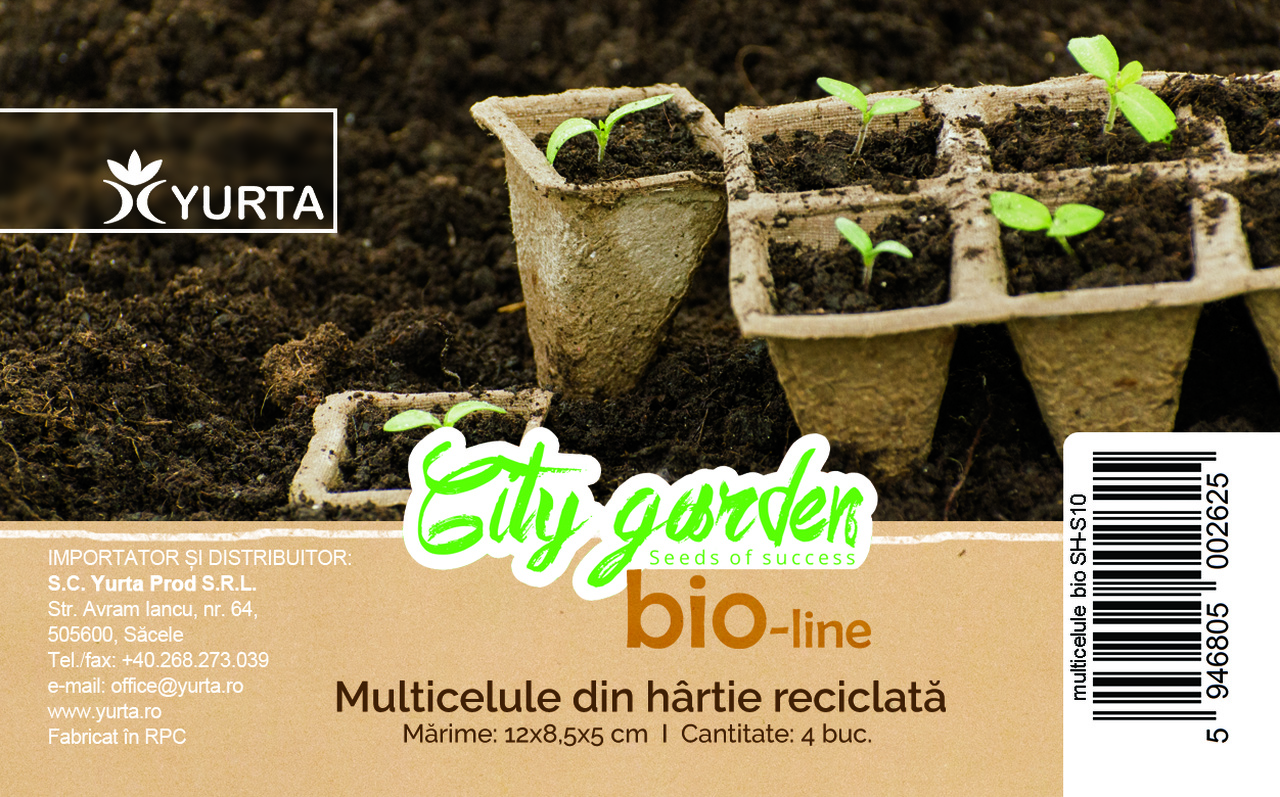 Ghivece multicelule rasaduri, carton, 2 x 3 cm City Garden