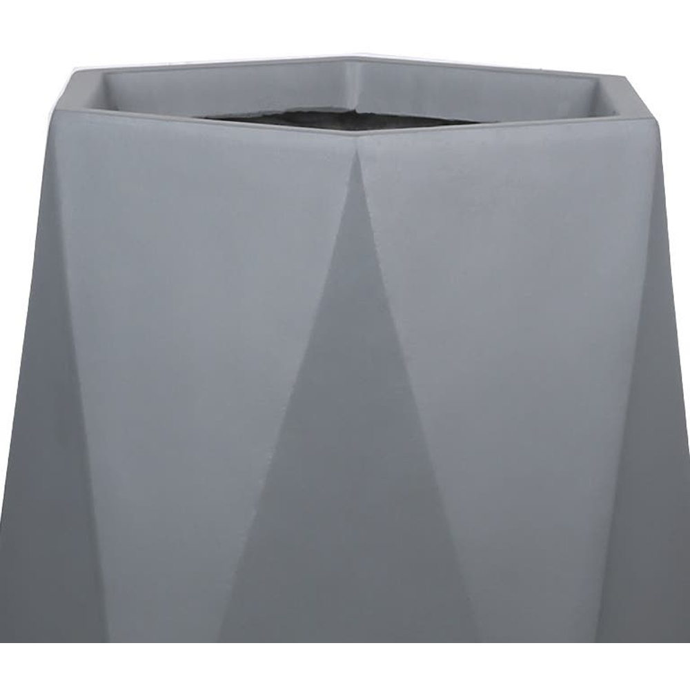 Ghiveci flori VERVE Gardon, lut, D 40.5 cm, gri inchis