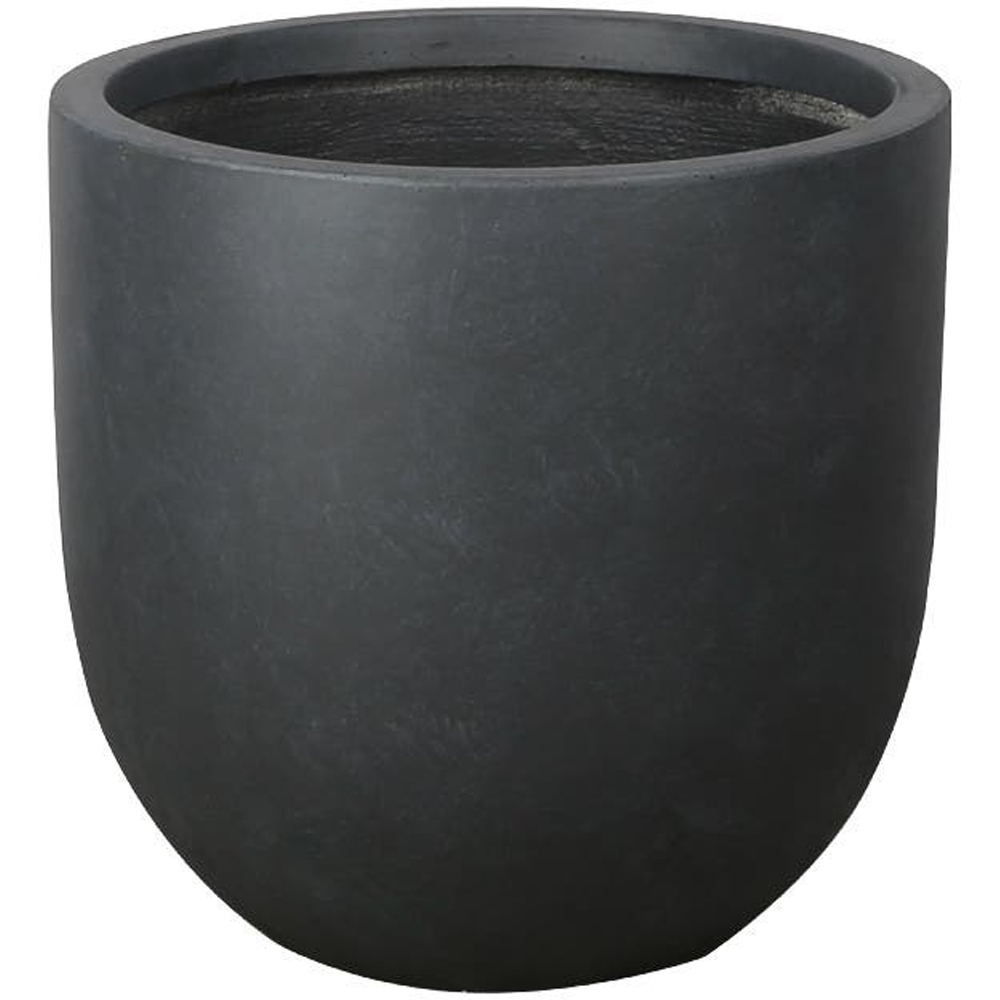 Ghiveci flori VERVE Ammer, lut, D 28 cm, gri inchis