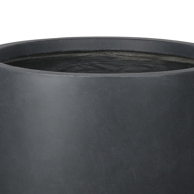 Ghiveci flori VERVE, fibra de lut, D 42 cm, negru