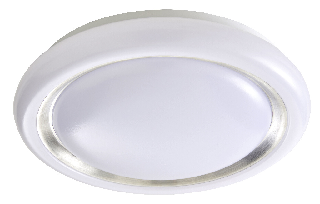 Plafoniera LED GOODHOME Iris, 17W, 2000lm, intensitate variabila, alb-argintiu