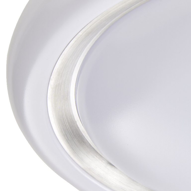Plafoniera LED GOODHOME Iris, 17W, 2000lm, intensitate variabila, alb-argintiu